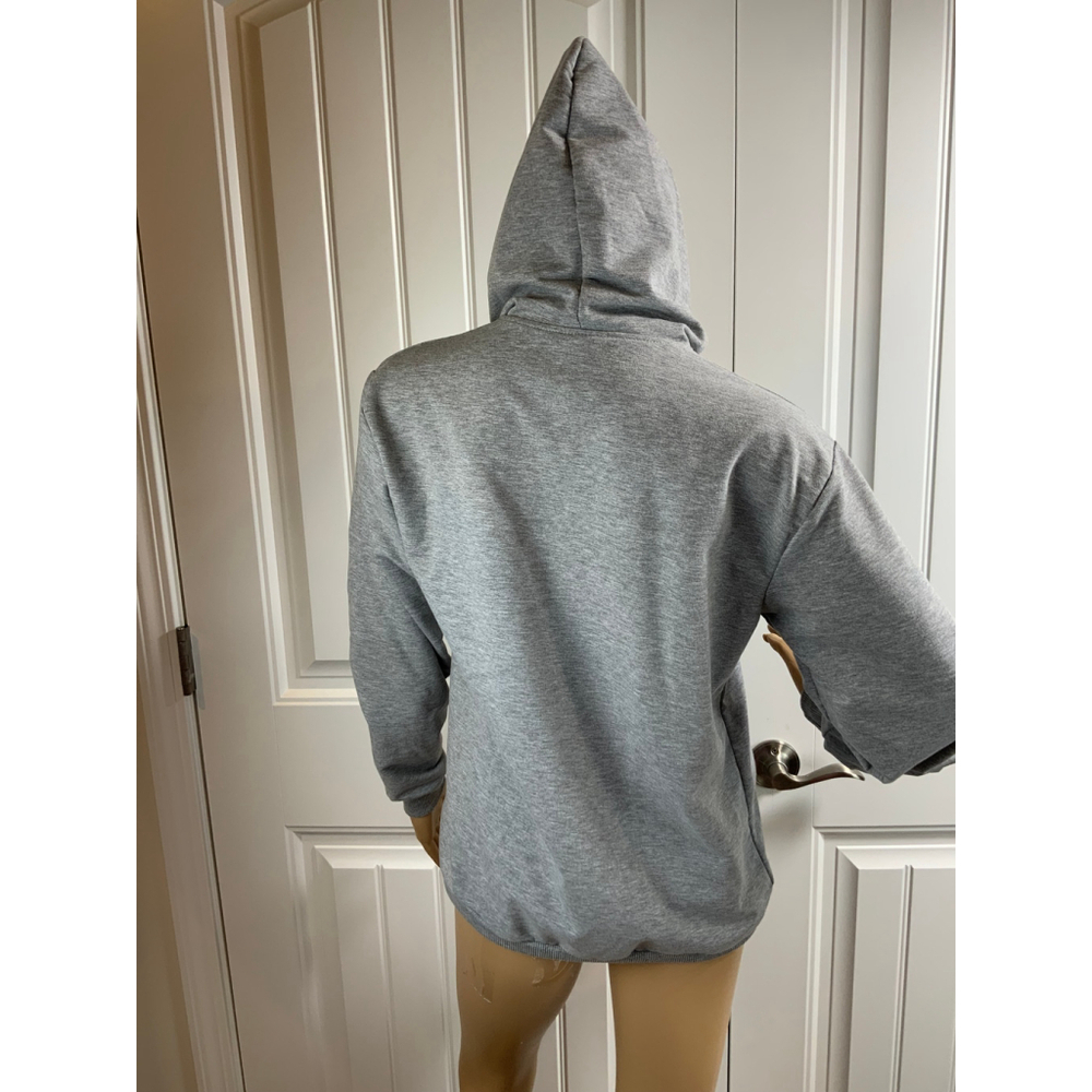 Nike Women's Gray Full Zip Hoodie Size 16 Yas Hot Pink Embroidered Logo Athletic - Picture 10 of 12